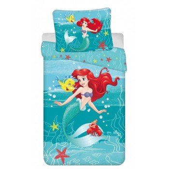 Disney Hercegnők, Ariel Friends ágyneműhuzat 140×200cm, 70×90 cm