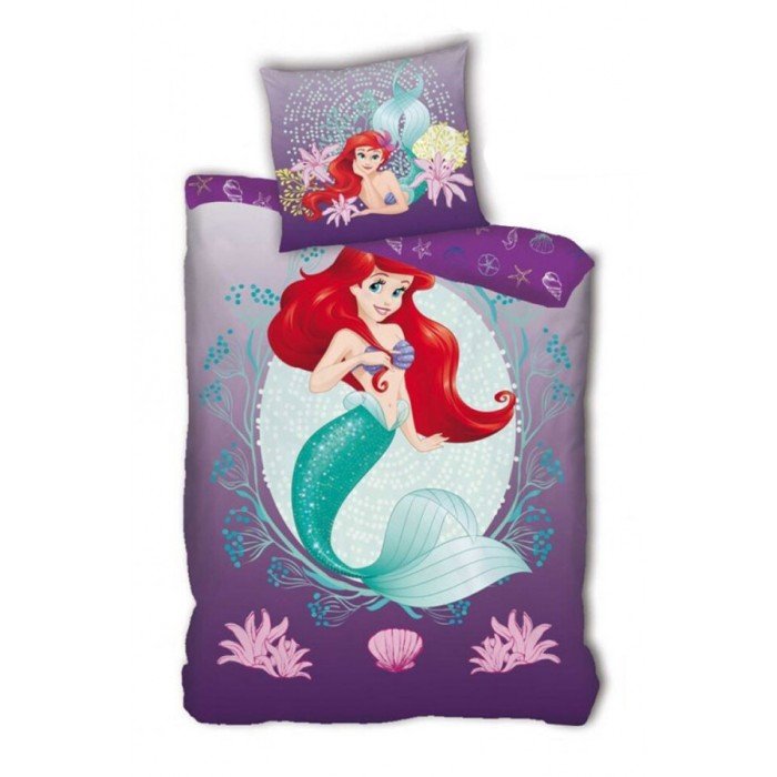 Disney Hercegnők, Ariel Under the Sea ágyneműhuzat 140×200cm, 63×63 cm microfibre