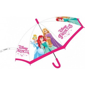 Disney Hercegnők gyerek félautomata átlátszó esernyő Ø74 cm Disney Hercegnők gyerek félautomata átlátszó esernyő Ø74 cm