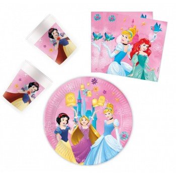 Disney Princess Live Your Story, Hercegnők party szett 36 db-os 23 cm-es tányérral Disney Princess Live Your Story, Hercegnők party szett 36 db-os 23 cm-es tányérral
