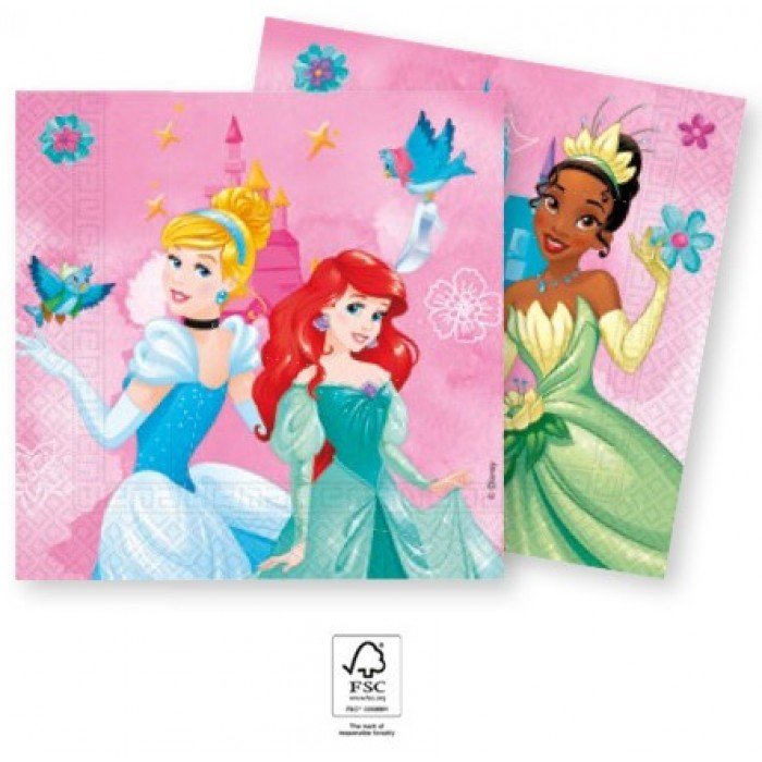 Disney Princess Live your Story, Hercegnők szalvéta 20 db-os 33x33 cm FSC