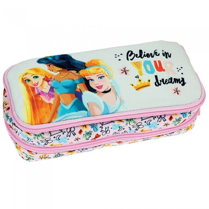 Disney Hercegnők Magic 2 rekeszes tolltartó 26 cm