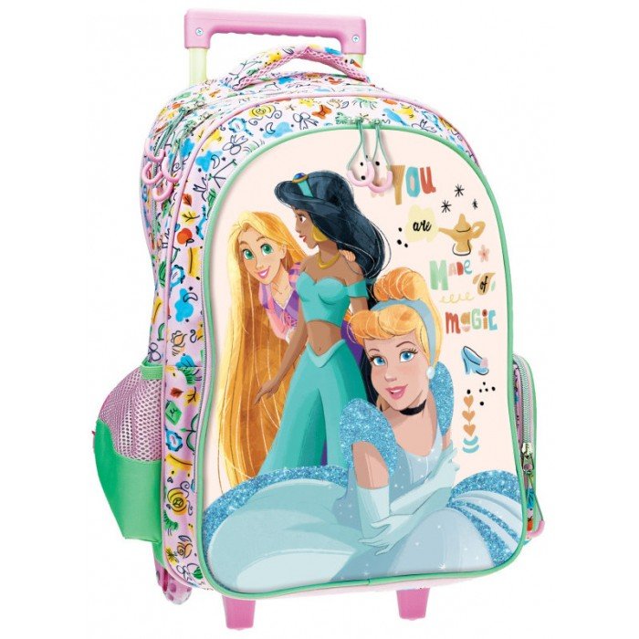 Disney Hercegnők Magic gurulós iskolatáska, táska 46 cm