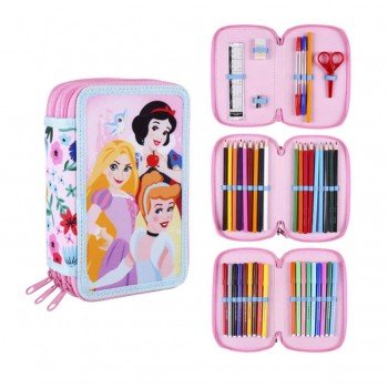 Disney Hercegnők tolltartó töltött 3 emeletes Disney Hercegnők tolltartó töltött 3 emeletes