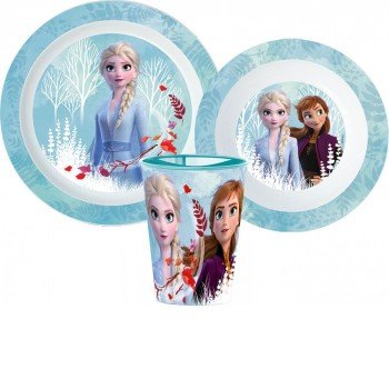 Disney Jégvarázs étkészlet, micro műanyag szett