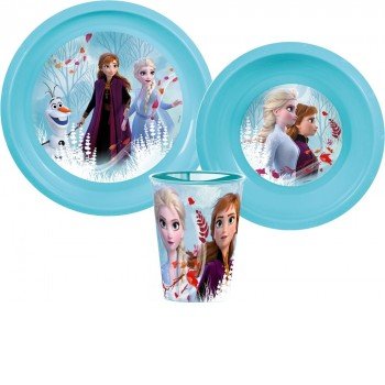 Disney Jégvarázs étkészlet, műanyag szett