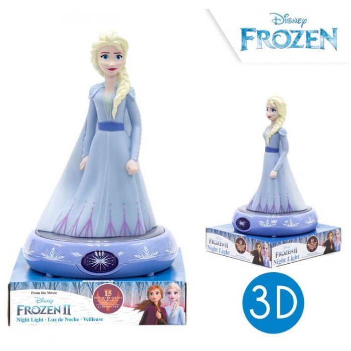 Disney Jégvarázs Éjjeli lámpa, éjszakai fény LED 3D