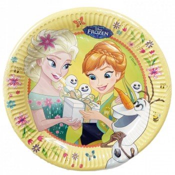 Disney Frozen Fever, Jégvarázs Papírtányér 8 db-os 23 cm Disney Frozen Fever, Jégvarázs Papírtányér 8 db-os 23 cm