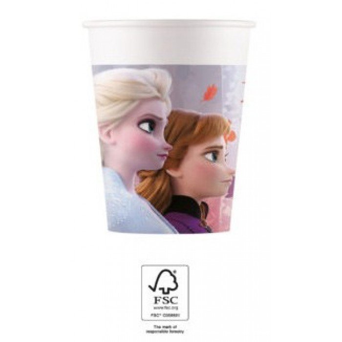 Disney Frozen II Leaf, Jégvarázs papír pohár 8 db-os 200 ml FSC