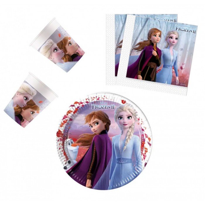 Disney Frozen Leaf, Jégvarázs party szett 36 db-os 23 cm-es tányérral