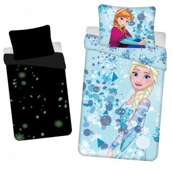 Disney Jégvarázs sötétben világító ágyneműhuzat 140×200cm, 70×90 cm Disney Jégvarázs sötétben világító ágyneműhuzat 140×200cm, 70×90 cm