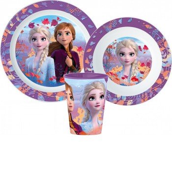 Disney Jégvarázs étkészlet, micro műanyag szett