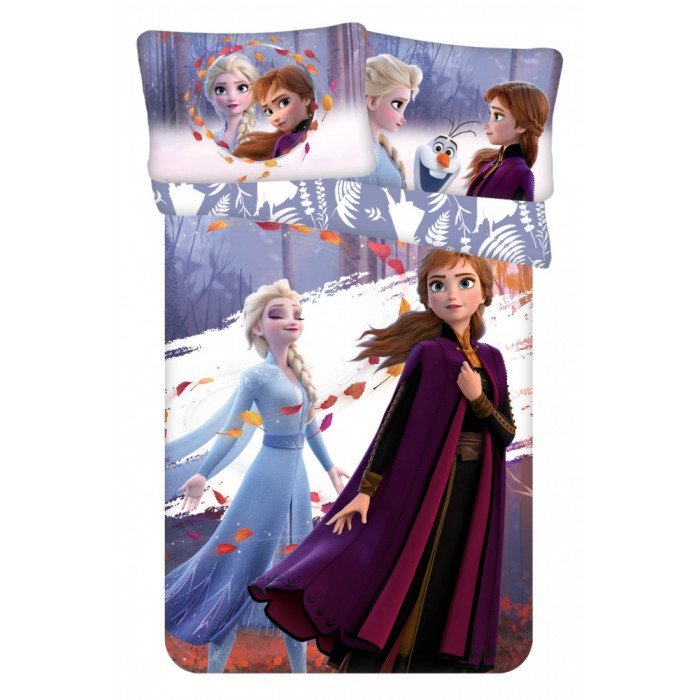 Disney Jégvarázs Sister Love ágyneműhuzat 140×200cm, 63×63 cm microfibre