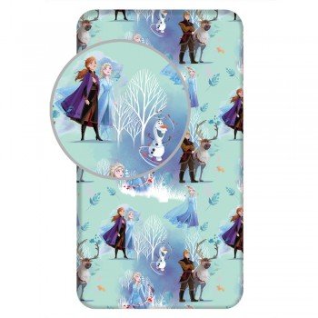 Disney Jégvarázs White Trees gumis lepedő 90x200 cm Disney Jégvarázs White Trees gumis lepedő 90x200 cm