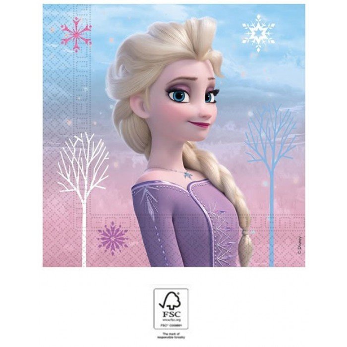 Disney Frozen II Wind Spirit, Jégvarázs szalvéta 20 db-os 33x33 cm FSC