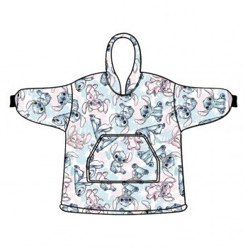 Disney Lilo és Stitch, A csillagkutya Angel felnőtt belebújós plüss polár takaró, poncsó Disney Lilo és Stitch, A csillagkutya Angel felnőtt belebújós plüss polár takaró, poncsó