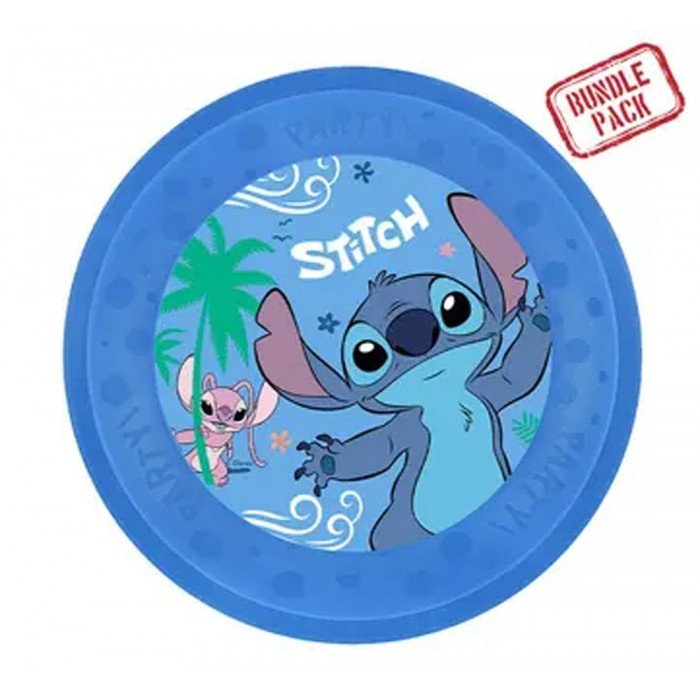 Disney Lilo és Stitch, A csillagkutya Angel micro prémium műanyag lapostányér 4 db-os szett 21 cm