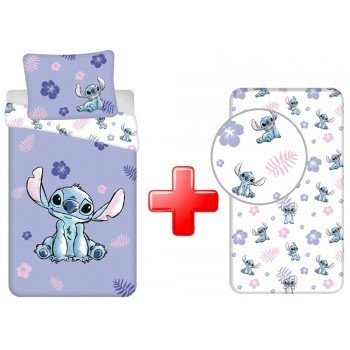 Disney Lilo és Stitch, A csillagkutya Blooming ágyneműhuzat és gumis lepedő szett