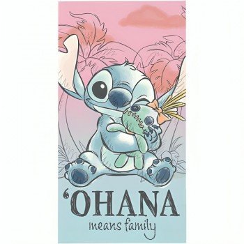 Disney Lilo és Stitch, A csillagkutya Ohana fürdőlepedő, strand törölköző 70x140cm Disney Lilo és Stitch, A csillagkutya Ohana fürdőlepedő, strand törölköző 70x140cm