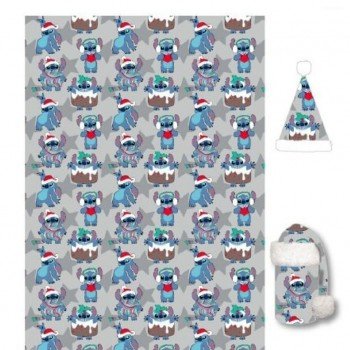 Disney Lilo és Stitch, A csillagkutya Grey karácsonyi flanel takaró és sapka szett Disney Lilo és Stitch, A csillagkutya Grey karácsonyi flanel takaró és sapka szett
