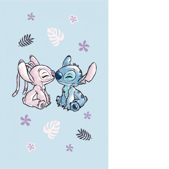 Disney Lilo és Stitch, a csillagkutya Light blue kéztörlő, arctörlő, törölköző 30x50cm