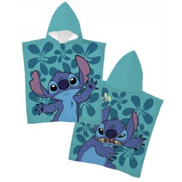 Disney Lilo és Stitch, A csillagkutya Little Mischief strand törölköző poncsó 55x110 cm (Fast Dry)