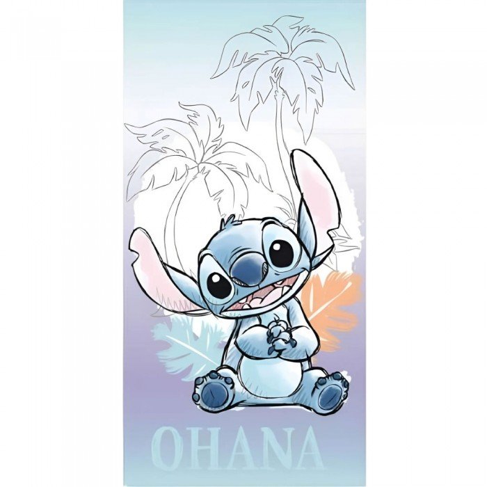 Disney Lilo és Stitch, A csillagkutya Ohana fürdőlepedő, strand törölköző 70x140cm (Fast Dry)