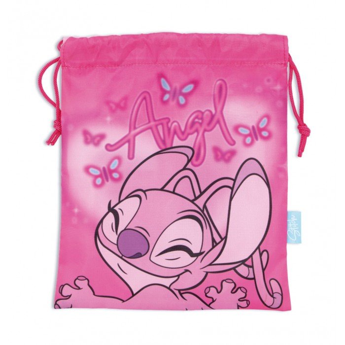 Disney Lilo és Stitch, A csillagkutya Pink Angel uzsonnás táska 26,5 cm