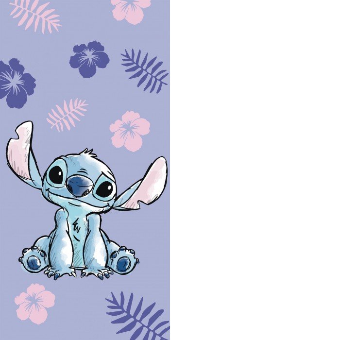 Disney Lilo és Stitch Purple, A csillagkutya fürdőlepedő, strand törölköző 70*140cm