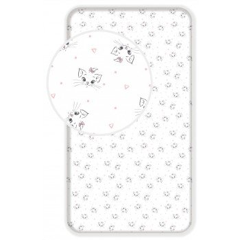 Disney Marie cica Dots gumis lepedő 90*200 cm Disney Marie cica Dots gumis lepedő 90*200 cm