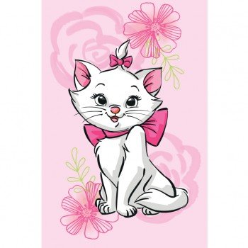 Disney Marie cica Pink Flower polár takaró 100x150cm Disney Marie cica Pink Flower polár takaró 100x150cm