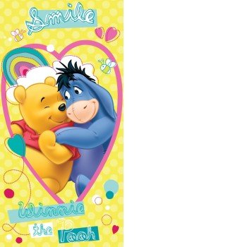 Disney Micimackó Smile fürdőlepedő, strand törölköző 70x140cm