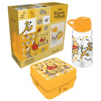 Disney Micimackó szendvicsdoboz + műanyag kulacs szett Disney Micimackó szendvicsdoboz + műanyag kulacs szett