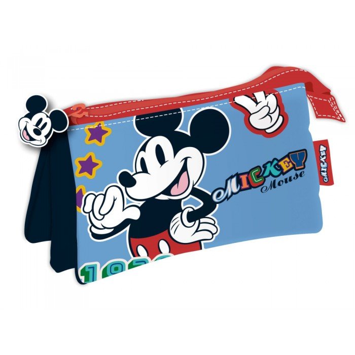 Disney Mickey 3 rekeszes tolltartó 21 cm