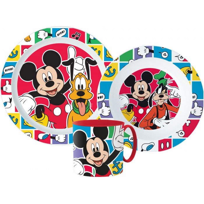 Disney Mickey Better Together étkészlet, micro műanyag szett