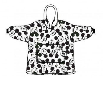 Disney Mickey Black belebújós plüss polár takaró, poncsó Disney Mickey Black belebújós plüss polár takaró, poncsó