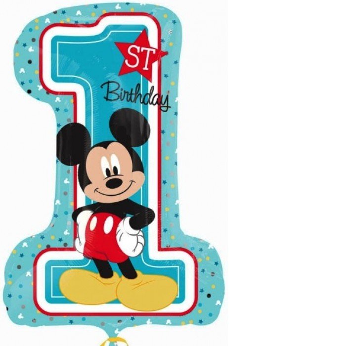 Disney Mickey Első születésnap fólia lufi 71 cm