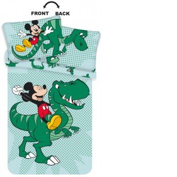 Disney Mickey Dino gyerek ágyneműhuzat 100×135cm, 40×60 cm