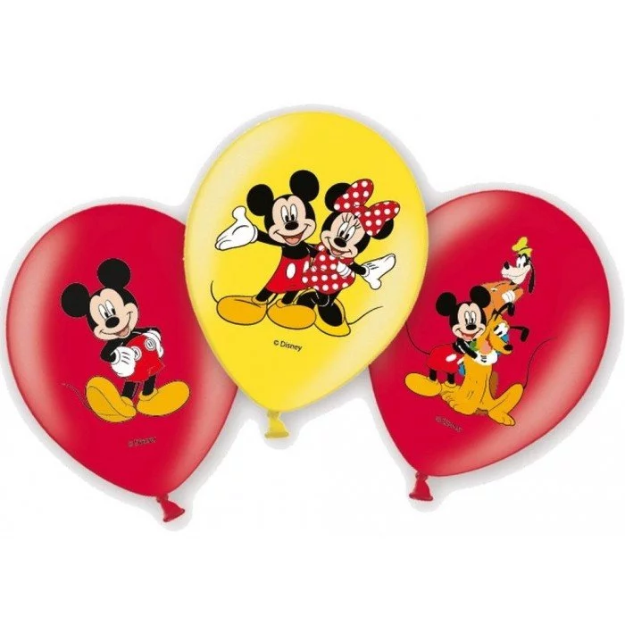 Disney Mickey léggömb, lufi 6 db-os Disney Mickey léggömb, lufi 6 db-os