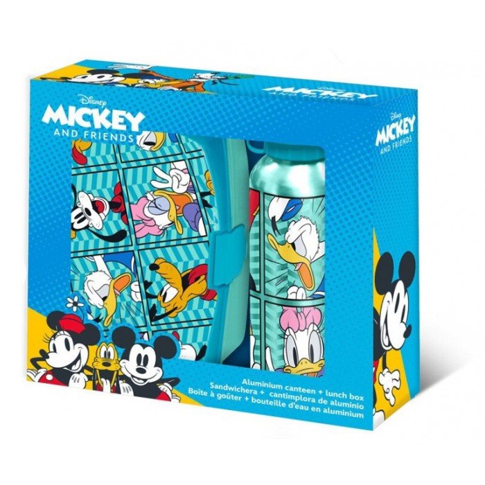 Disney Mickey Friends szendvicsdoboz + alumínium kulacs szett