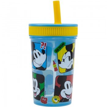 Disney Mickey Fun-Tastic szilikon szívószálas pohár 420 ml Disney Mickey Fun-Tastic szilikon szívószálas pohár 420 ml