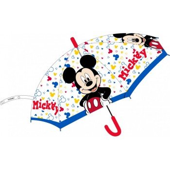 Disney Mickey gyerek félautomata átlátszó esernyő Ø74 cm Disney Mickey gyerek félautomata átlátszó esernyő Ø74 cm