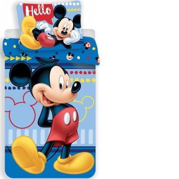 Disney Mickey Hello ágyneműhuzat 140×200cm, 70×90 cm