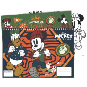 Disney Mickey A/4 spirál vázlatfüzet 40 lapos matricával Disney Mickey A/4 spirál vázlatfüzet 40 lapos matricával