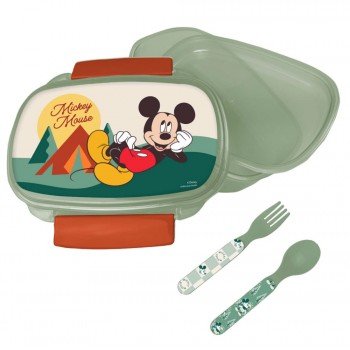 Disney Mickey Nature szendvicsdoboz + evőeszköz szett Disney Mickey Nature szendvicsdoboz + evőeszköz szett