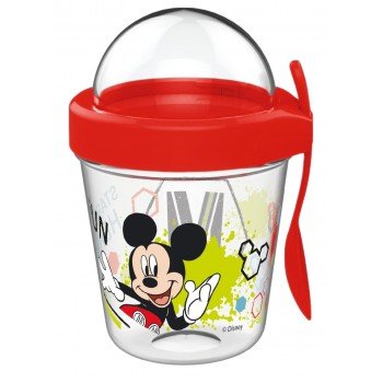Disney Mickey pohár snack tartó fedéllel és kanállal 350 ml Disney Mickey pohár snack tartó fedéllel és kanállal 350 ml