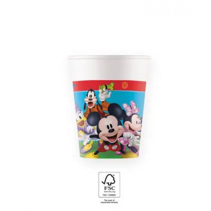 Disney Mickey Rock the House papír pohár 8 db-os 200 ml FSC