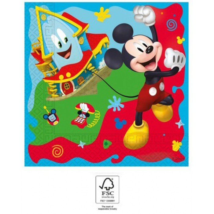 Disney Mickey Rock the House szalvéta 20 db-os 33x33 cm FSC