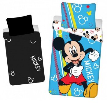 Disney Mickey Happy Sötétben világító ágyneműhuzat 140×200cm, 70x90cm