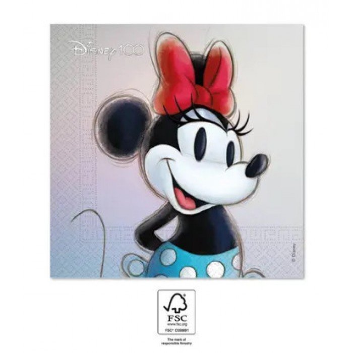 Disney Minnie 100 szalvéta 20 db-os, 33x33 cm FSC